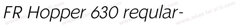 FR Hopper 630 reqular字体转换